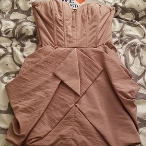 Bebe Strapless Dress - Mauve